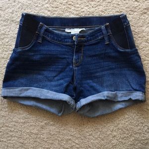 Maternity jean shorts